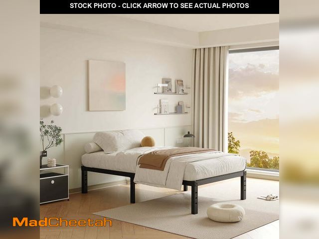 Lot 74-12550145 - FSCHOS 14 Inch Twin Size Bed Frame, Heavy Duty Metal Platform, No Box Spring Needed, Easy Assembly, ...