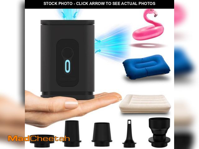 Lot 74-12181899 - Portable Air Pump for Inflatables - 2400mAH Rechargeable Battery Powered Air Mattress Pump - Mini Ai...