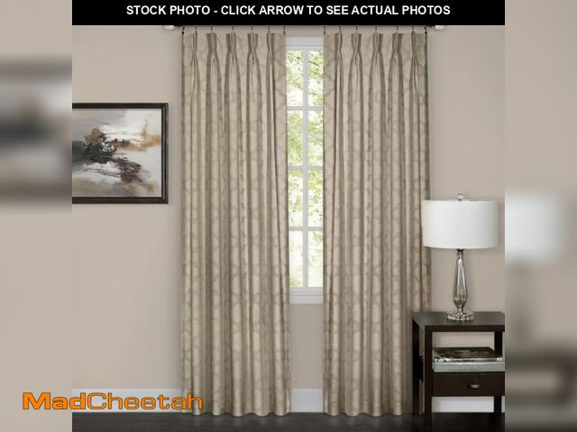 Lot 74-4643136 - Red Barrel Studio Elk Pinch Pleat Synthetic Geometric Room Darkening Pinch Pleat Single Curtain Pane...