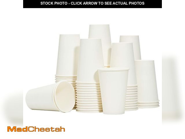 Lot 74-12705090 - RACETOP Hot Paper Coffee Cups 12 oz [300 Pack], Disposable Coffee Cups 12 oz, Upgraded Weight Of Pap...