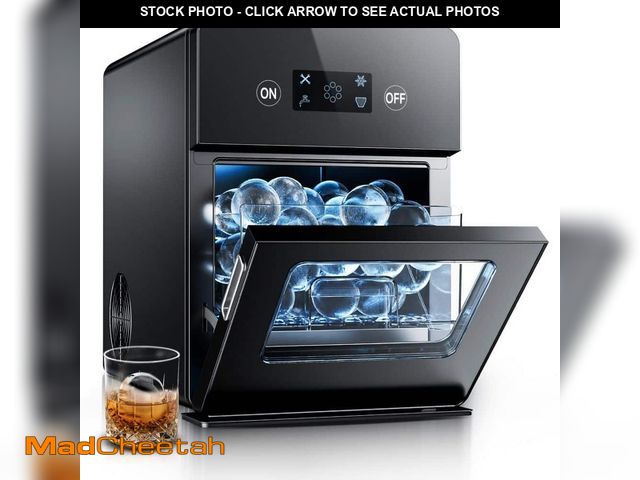 Lot 74-13001663 - *DIRTY/SCRATCHED* EUHOMY 12.6 in. 22 lbs. Whiskey Ball Shaped Cocktail Ice Portable Countertop Ice M...