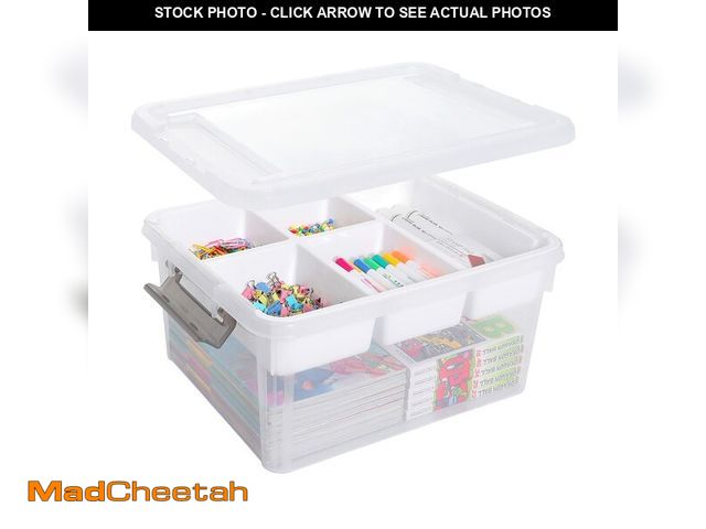 Lot 74-14379165 - Citylife 17QT Clear Craft Organizers and Storage Box with Removable Tray - UNUSED