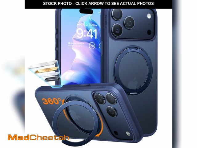 Lot 74-12706658 - TORRAS Upgraded 360 Rotatable Magnetic Stand for iPhone 17 Pro Max Case, Fit for MagSafe with Ring, ...