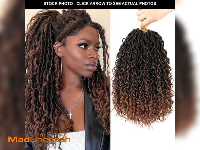 Lot 74-12312509 - SamBraid Goddess Locs Crochet Hair 14 Inch, 8 Packs New Goddess Faux Locs Crochet Hair for Black Wom...