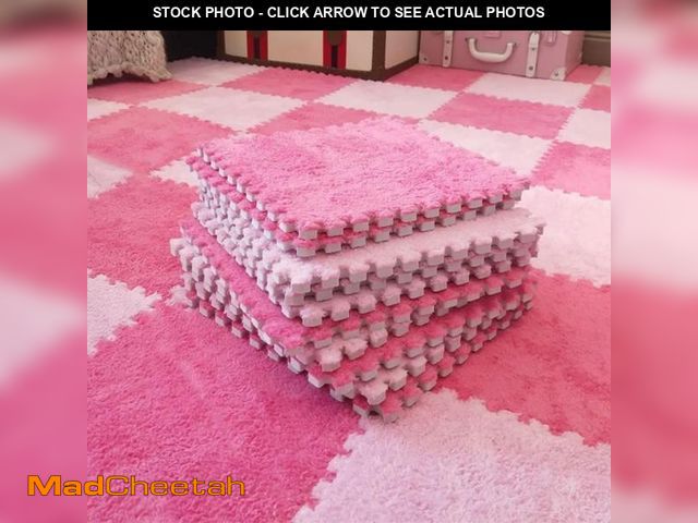 Lot 74-12122336 - Typutomi 12pcs Plush Puzzle Foam Floor Mat, Soft Thicken Fluffy Interlocking Square Foam Tiles Area ...