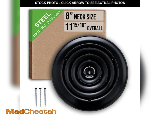 Lot 74-12435992 - Fits 8 Inch Neck Air Duct | Steel Round Air Supply Diffuser for Ceiling by Handua | Round Diffuser V...