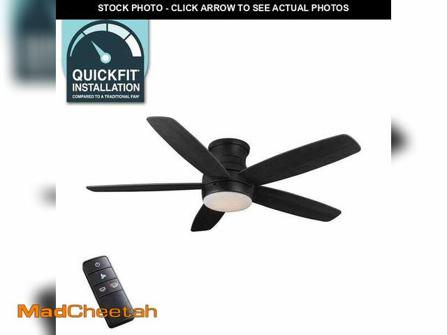 Lot 74-12559182 - Home Decorators Collection Ashby Park 52 in. White Color Changing Integrated LED Matte Black Indoor ...