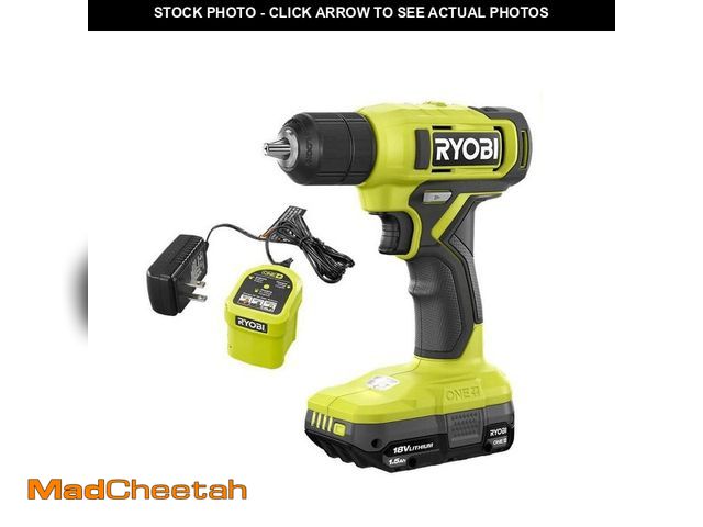 Lot 74-12553517 - RYOBI ONE+ 18V Cordless 3/8 in. Drill/Driver Kit with 1.5 Ah Battery and Charger - UNUSED
