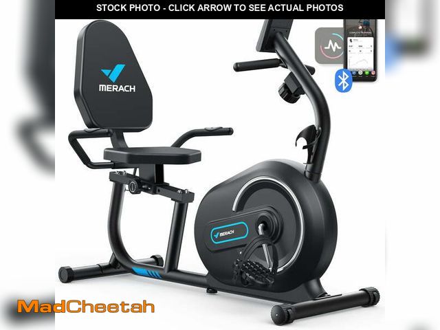 Lot 74-13607133 - MERACH Recumbent Exercise Bikes for Home Sit Down Stationary Bicycle Magnetic 8 Levels Resistance In...