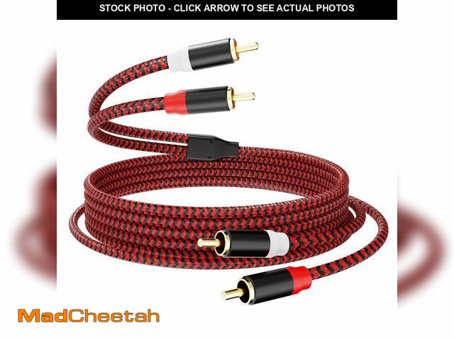 Lot 74-13573847 - RCA Cable 40Ft,2Rca Male to 2-RCA Male Audio Stereo Subwoofer Cable [Hi-Fi Sound] Nylon-Braided Auxi...