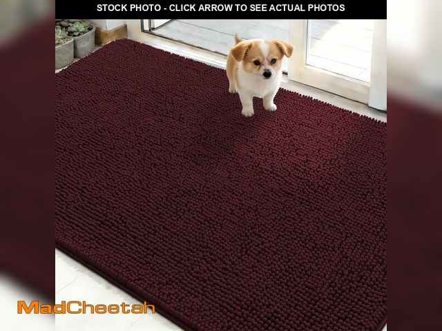 Lot 74-13718252 - OLANLY Dog Door Mat for Muddy Paws 48x30, Absorbs Moisture and Dirt, Absorbent Non-Slip Washable Doo...