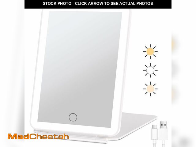 Lot 74-13625046 - FUNTOUCH Rechargeable Travel Makeup Mirror with 72 Led Lights, Portable Lighted Beauty Mirror, 3 Col...