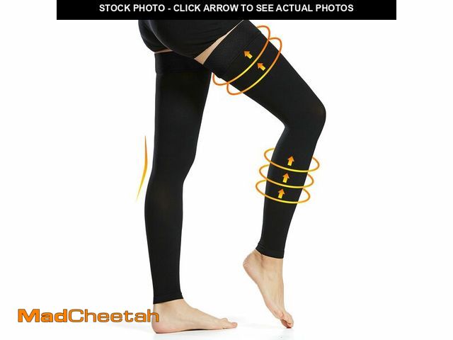 Lot 74-13957615 - Ailaka Medical Compression Stockings for Women Men, Thigh High Footless 20-30mmHg Graduated Compress...