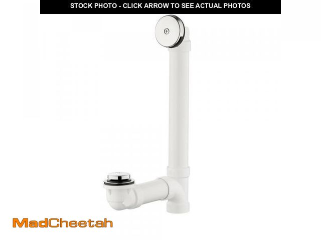 Lot 74-10265690 - Everbilt Easy Touch 1-1/2 in. Schedule 40 White PVC Pipe Bath Waste and Overflow Drain in Chrome - U...
