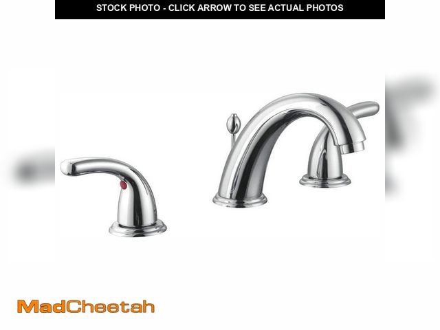 Lot 74-12835899 - Glacier Bay Builders 8 in. Widespread 2-Handle High-Arc Bathroom Faucet in Chrome - UNUSED