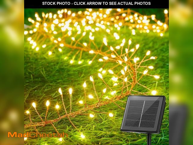 Lot 74-14206992 - Brightown Solar String Lights for Outside, 2 Packs Total 39.2Ft 480 LED Solar Fairy Lights for Outdo...