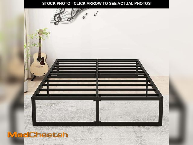 Lot 74-12670381 - Lutown-Teen 16 inch California King Bed Frames No Box Spring Needed Heavy Duty Metal Cal King Platfo...
