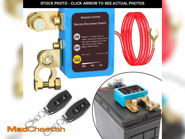 Lot 74-14384580 - Remote Battery Disconnect Switch 12v, Kill Switch for Car Truck, Anti-Theft - UNUSED