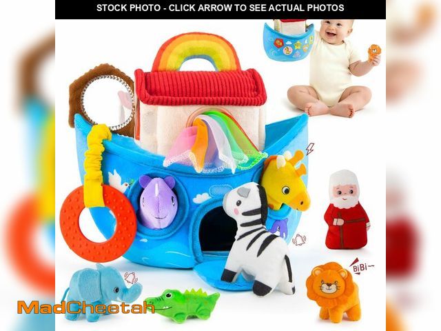 Lot 74-14423681 - Baby Toys 6-12 Months - Noah's Ark Toy with Stuffed Animals, Baptism Gifts for Boys Girls, Montessor...