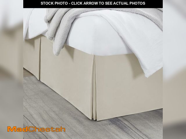 Lot 74-13717970 - Nestl Linen Bed Skirt King Size - King Bed Skirt 14 Inch Drop - Brushed Microfiber Bed Skirts - Hote...