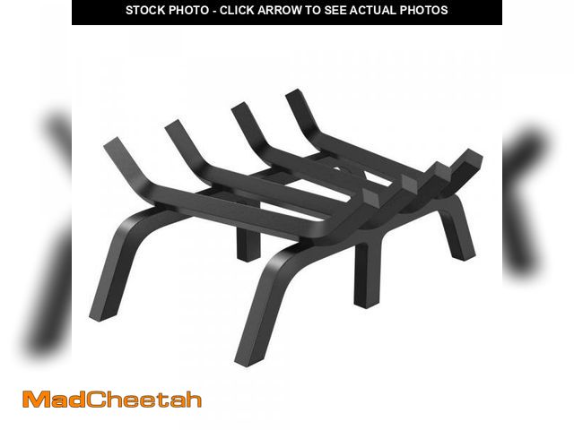 Lot 74-12518063 - VEVOR Fireplace Log Grate 18 in. Heavy-Duty Fireplace Grate Solid Powder-coated Steel Bars Log Firew...