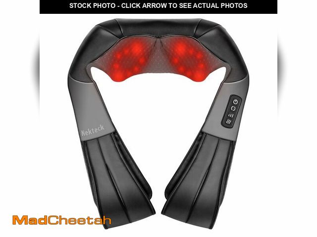Lot 74-14383357 - Nekteck Shiatsu Neck Massager with Heat for Pain Relief, NOT Cordless - UNUSED