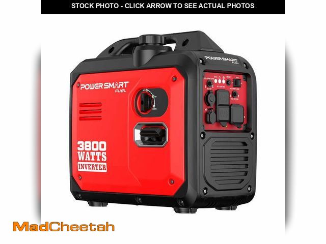 Lot 74-14324143 - PowerSmart 3800-Watt Portable Inverter Generator, Super Quiet 59dB Gas Powered Engine (143cc) - UNUS...
