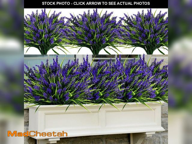 Lot 74-14377261 - 48 Bundles Artificial Lavender Flowers Outdoor UV Resistant, Purple - UNUSED