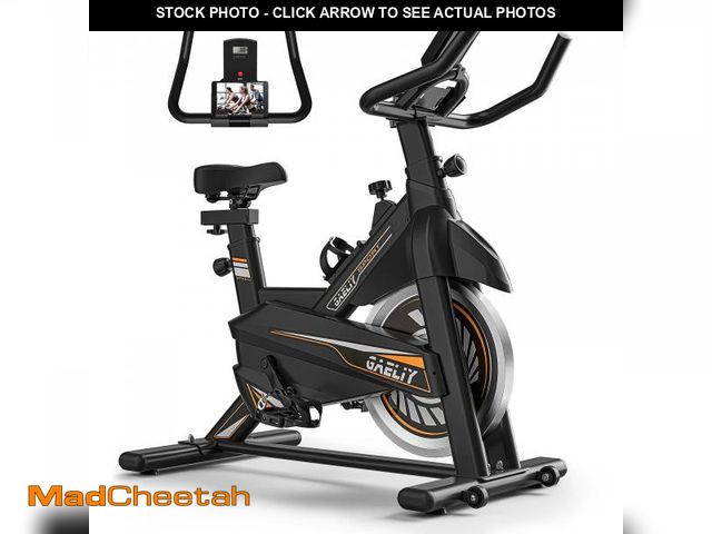 Lot 74-12388695 - Lexwuk Exercise Bike-Indoor Stationary Bike for Home Gym,Workout Bike With Belt Drive,Cycling Bike W...