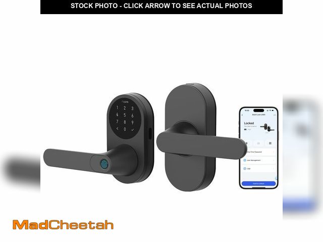 Lot 74-14423385 - Aqara Smart Lock with Handle U300, Apple Home Key, Smart Lever Lock, Black - UNUSED