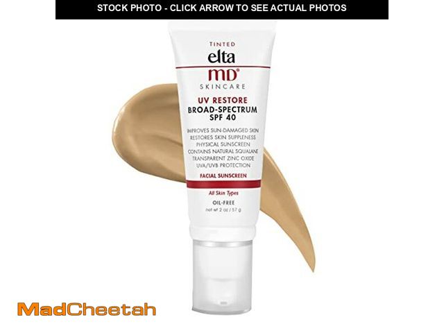 Lot 74-12676344 - EltaMD UV Restore Tinted Sunscreen for Face SPF 40, Tinted Mineral Sunscreen for Sun Damaged Skin Re...