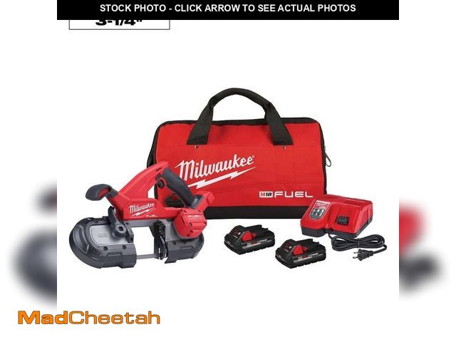 Lot 74-13651643 - Milwaukee M18 FUEL 18V Lithium-Ion Brushless Cordless Compact Bandsaw Kit with Two 3.0 Ah High Outpu...