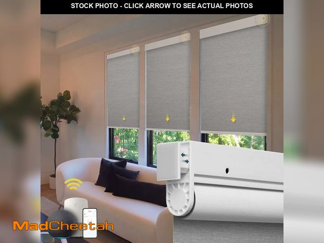 Lot 74-13698222 - Motorized Blinds No Drill Automatic Blinds for Windows Cordless Roller Shades Electric Blinds with R...