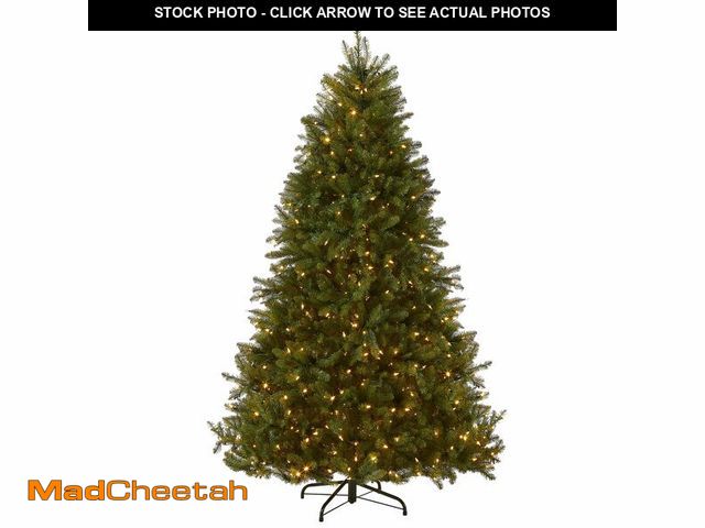 Lot 74-13119174 - National Tree Company 7.5 ft Pre-Lit Dunhill Fir Artificial Christmas Tree, 700 LED Lights, 2,514 Ti...