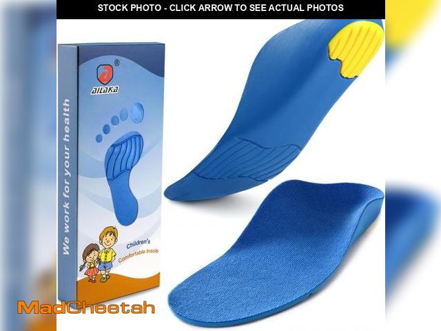 Lot 74-12323115 - Ailaka Kids Orthotic Cushioning Arch Support Shoe Insoles, Children Pu Foam Inserts for Flat feet, P...