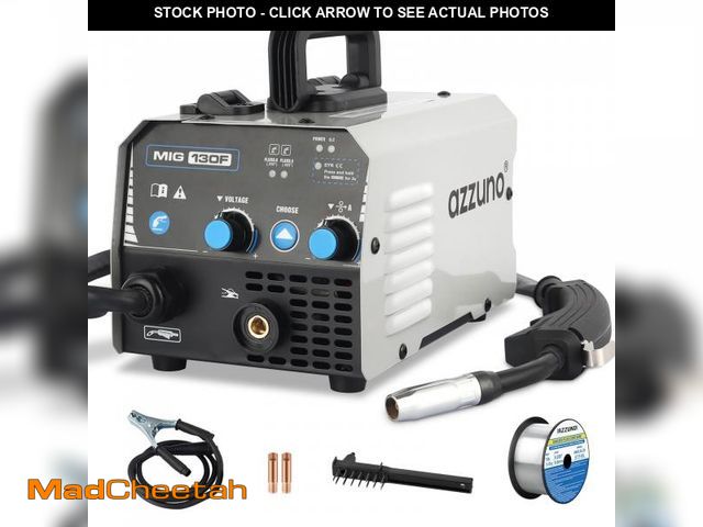 Lot 74-12303666 - AZZUNO MIG Welder,Flux Core Welder Machine 110V 130Amp, Gasless MIG Welding Machine IGBT Inverter We...