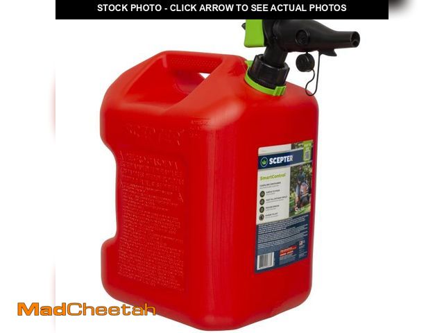 Lot 74-12406812 - (MISSING NOZZLE) 5 Gal. Smart Control Gas Can with Rear Handle, Red Fuel Container - USED