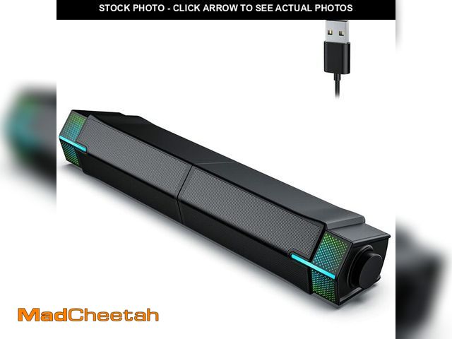 Lot 74-14148960 - Jeecoo M20 Bluetooth Computer Speakers for PC Desktop Monitor, Gaming PC Sound Bar - Wired USB-Power...