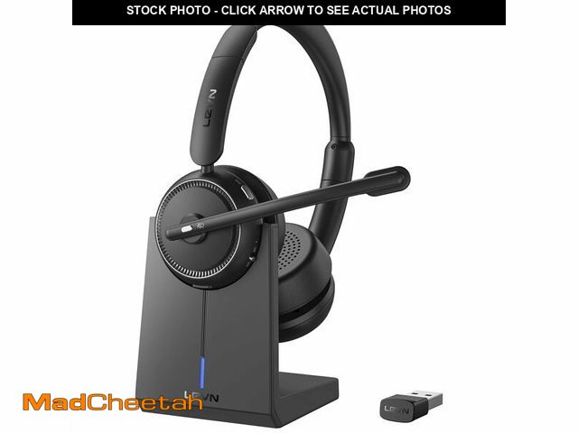 Lot 74-12979798 - Wireless Headset with Mic for Work, Bluetooth Headset with Microphone (Noise Cancelling &amp; Mute B...