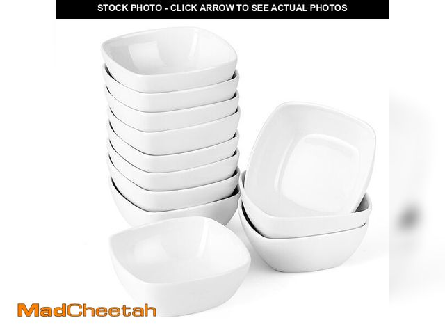 Lot 74-14336871 - MALACASA 5 oz Porcelain Dip Bowls Set, 12 Pack Small Ramekins, Dipping Sauce Dishes, Stackable Tiny ...