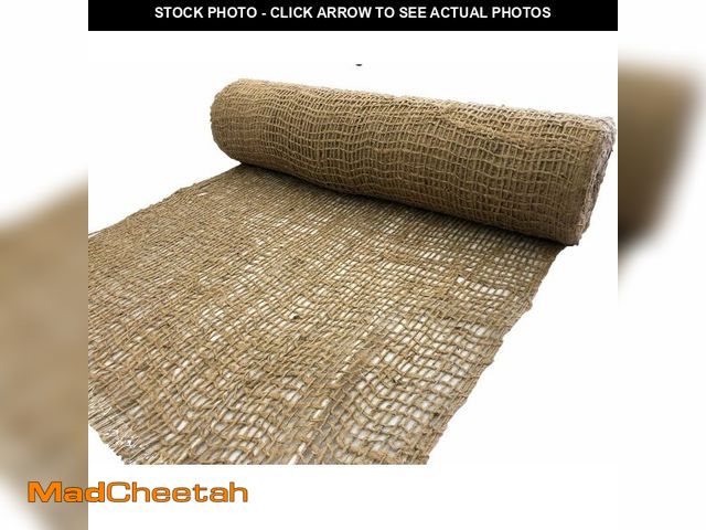 Lot 74-13331542 - Jute Erosion Control, Soil Saver Mesh Blanket - 48" Wide x 20 Yards (60 feet Long) - 240 Sq. Ft. Cov...