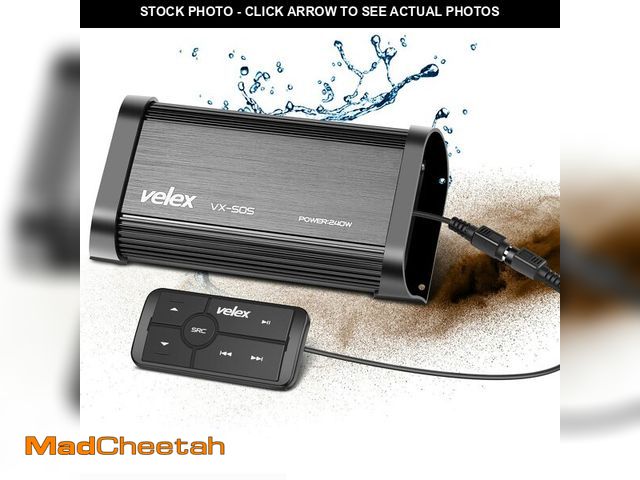 Lot 74-12605201 - Marine Bluetooth Amplifier Waterproof Class D Amp UTV Amp 4 Channel with Controller for Boat Golf Mo...