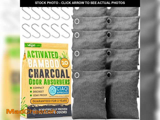 Lot 74-14144231 - Activated Charcoal Odor Absorber for Strong Odors in Car, Closet, Shoe, Basement. 10 Activated Charc...
