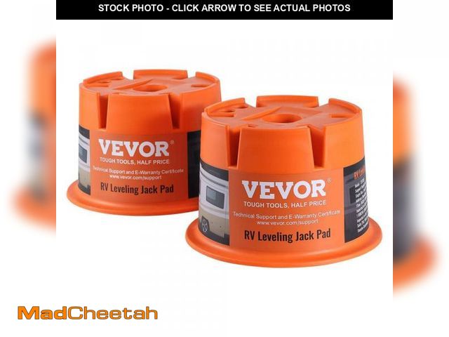 Lot 74-12365645 - VEVOR Trailer Jack Block 2000 lbs. Capacity RV Leveling Block High-quality Polypropylene RV Stabiliz...