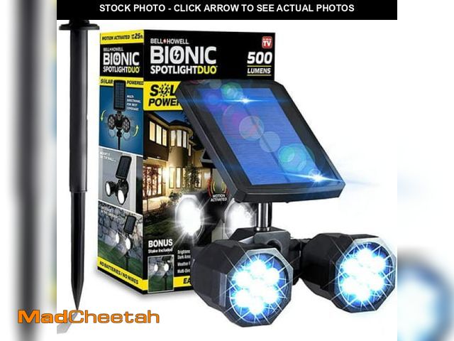 Lot 74-12422292 - Bell + Howell Bionic Spotlight Duo Solar Power Outdoor Motion Sensor 500 Lumen LED Security Light - ...