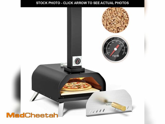 Lot 74-12678193 - KingChii Wood Fired Pizza Oven Tabletop Wood Pellet Pizza Stove with 11â Pizza Stone Ideal for Out...
