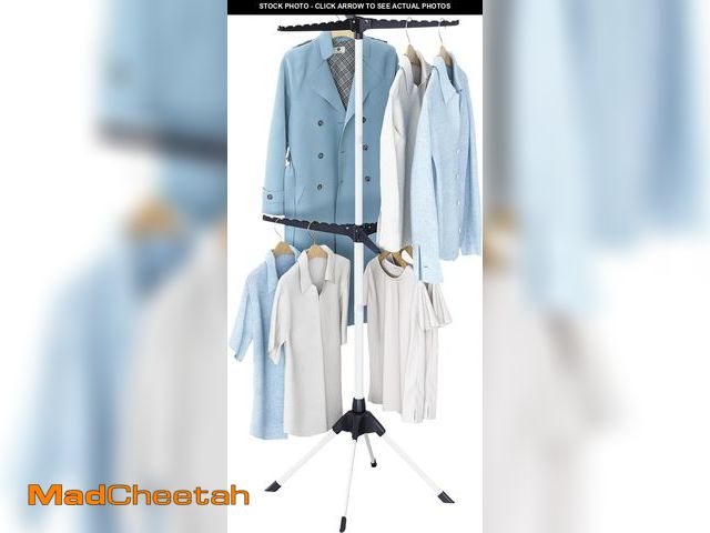 Lot 74-12399510 - APEXCHASER 2-Tier Clothes Drying Rack, 66 - Inch Collapsible Drying Rack Clothing, 6 Staggered Arms ...