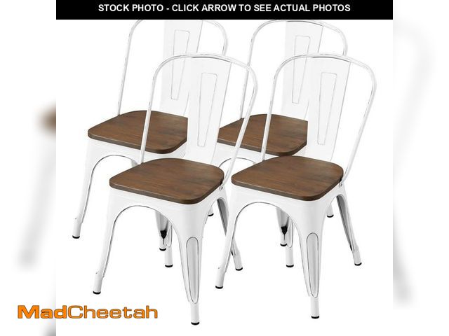 Lot 74-14359449 - Unbranded Stackable Metal Outdoor Dining Chairs, (Set of 4) - UNUSED