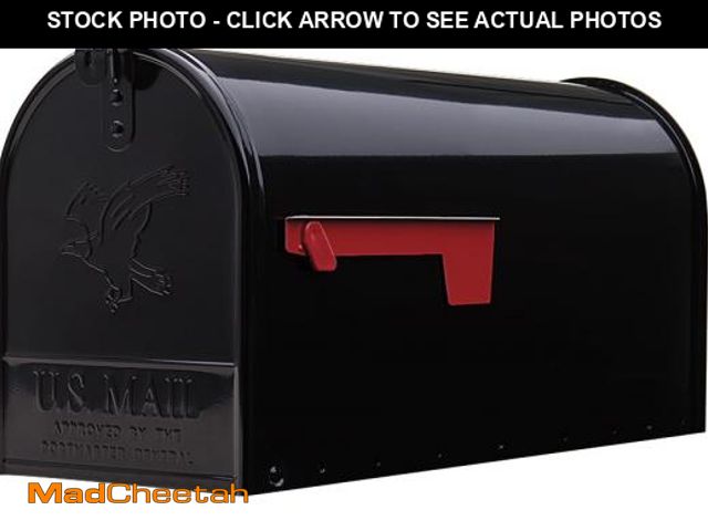 Lot 74-12526185 - Architectural Mailboxes Elite Black Post Mount Mailbox, Large, Steel, Rust Resistant - UNUSED