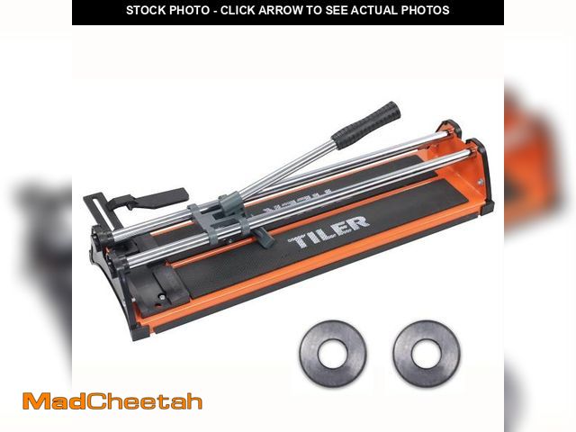 Lot 74-12162432 - TILER 17 Inch Manual Tile Cutter, Professional Porcelain Ceramic Tile Cutter with Chrome Plated Soli...